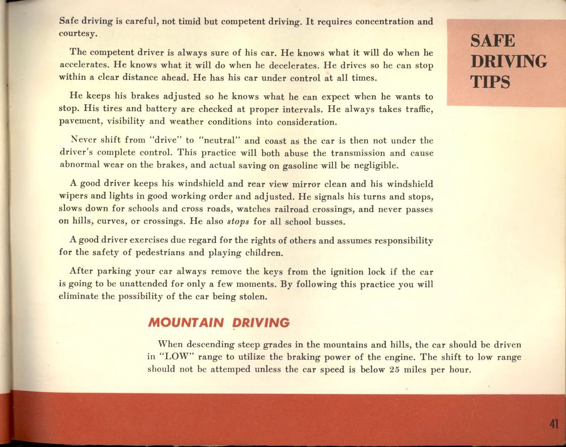 1955 Packard Owners Manual Page 33